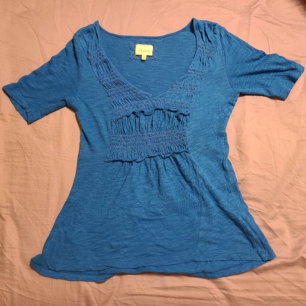 Anthropologie Deletta Blue Top Small